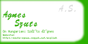 agnes szuts business card